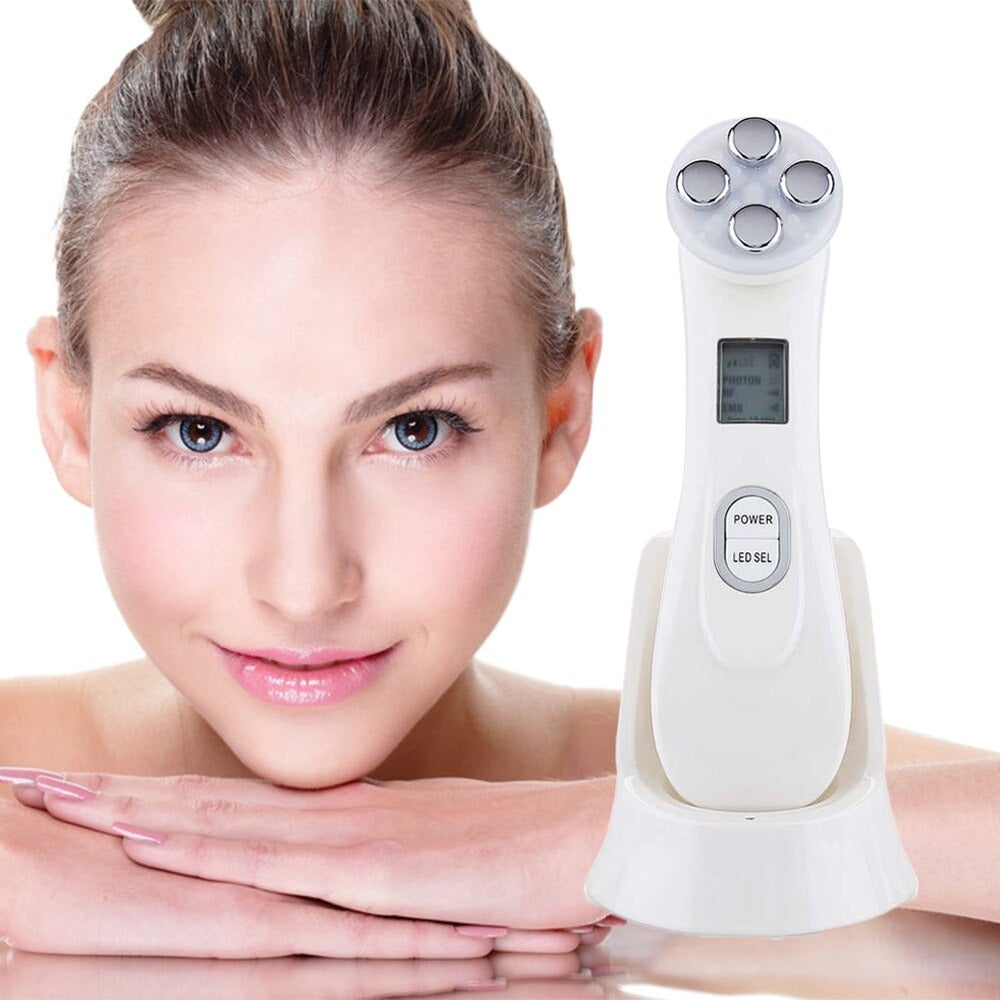 5-in-1 LED Facial Massager – At-Home Skincare & Glow Device