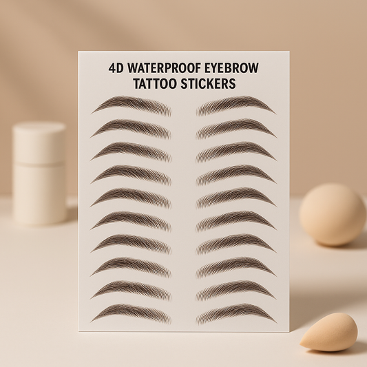 4D Waterproof Eyebrow Tattoo Stickers – Natural-Looking Brows