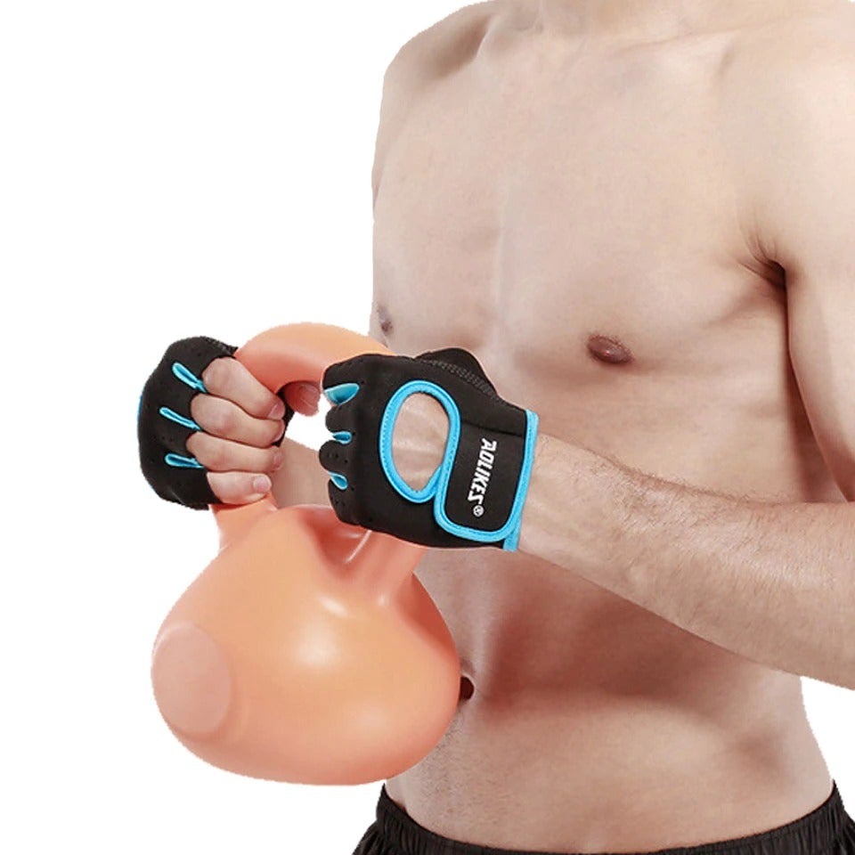 Grip Max Half Finger Workout Gloves – Anti-Slip Breathable Training Gloves