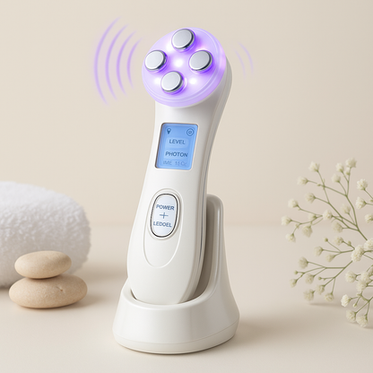 5-in-1 LED Facial Massager – At-Home Skincare & Glow Device