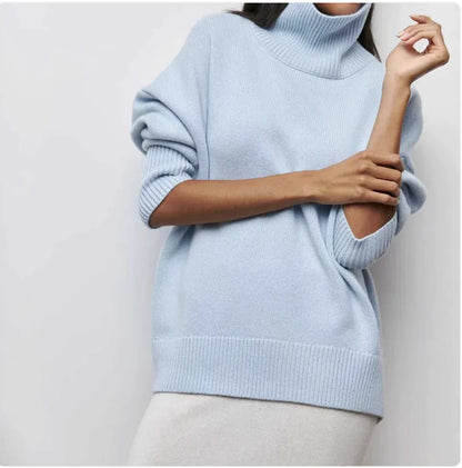 Classic Solid Acrylic Pullover Sweater – Soft Stretch & Everyday Comfort