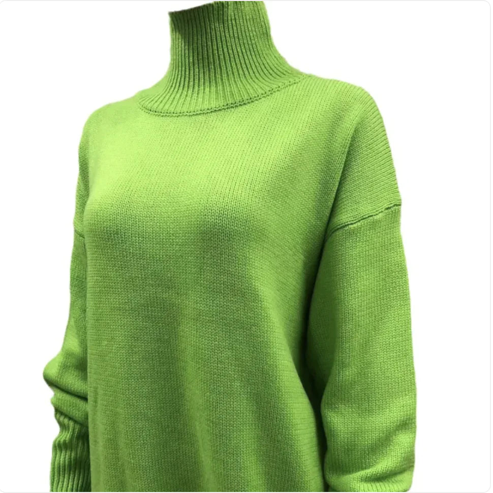 Classic Solid Acrylic Pullover Sweater – Soft Stretch & Everyday Comfort