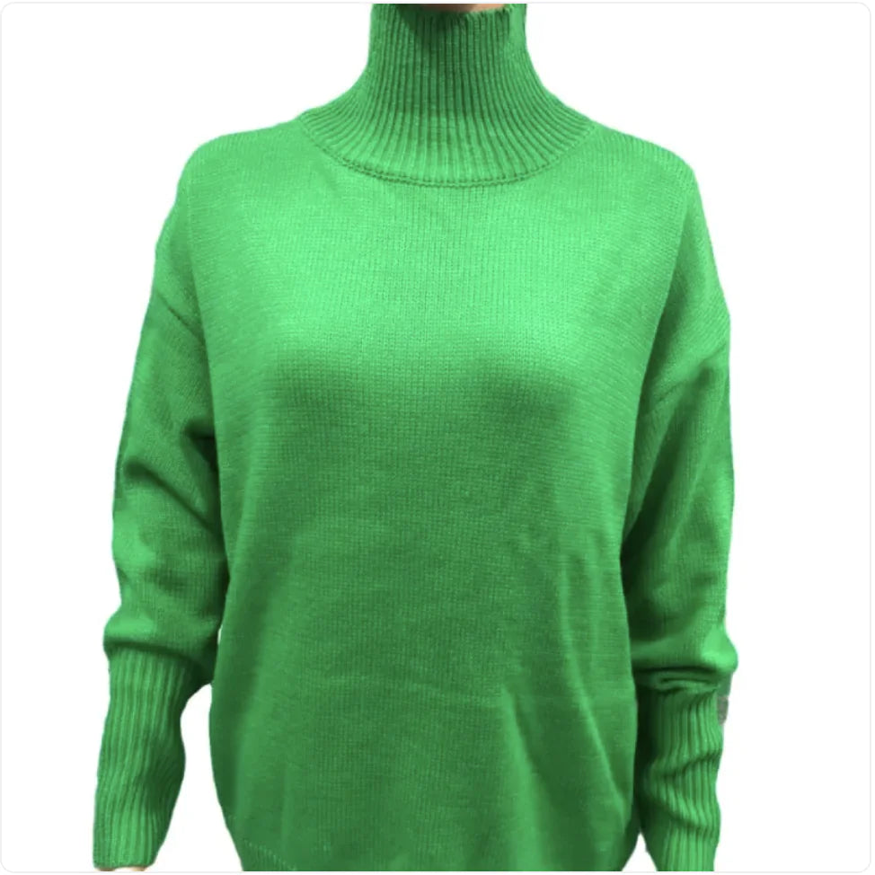Classic Solid Acrylic Pullover Sweater – Soft Stretch & Everyday Comfort