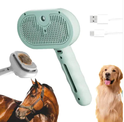 3-in-1 Pet Steam Brush Set for Dogs & Cats