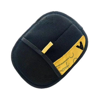 Reusable pet fur removal glove close up