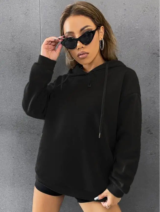 Women’s Solid Long-Sleeve Pullover Sweater – Classic Mid-Length Everyday Essential