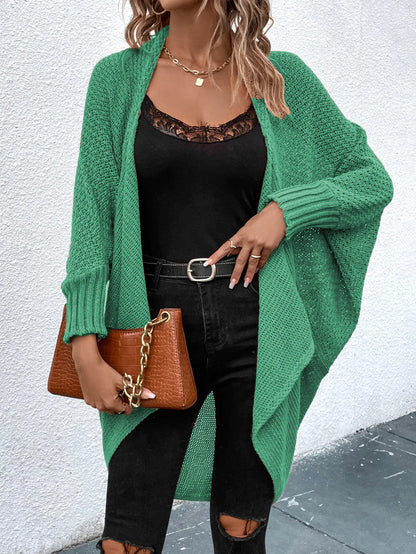 Batwing Knit V-Neck Cardigan – Cozy Loose-Fit Autumn & Winter Essential