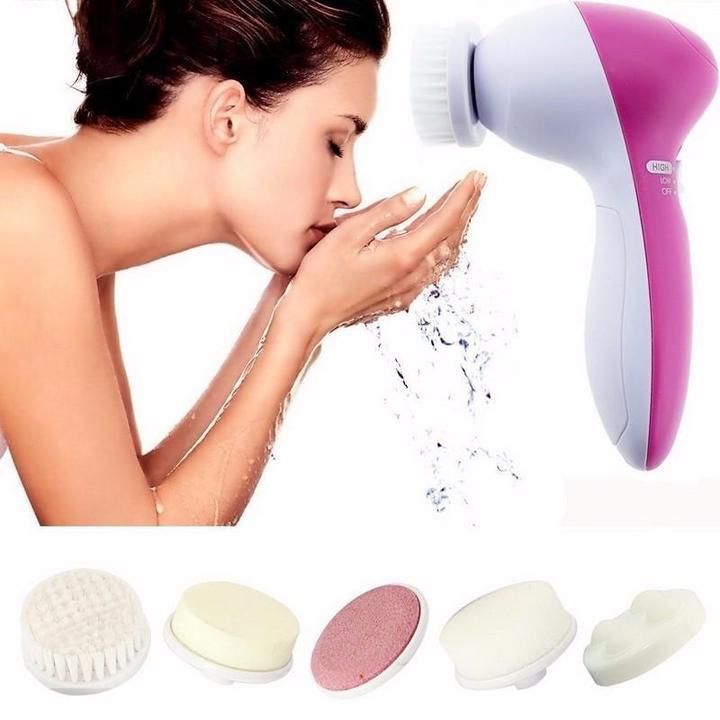 5-in-1 Electric Facial Cleansing Brush Set – Deep Clean & Exfoliation