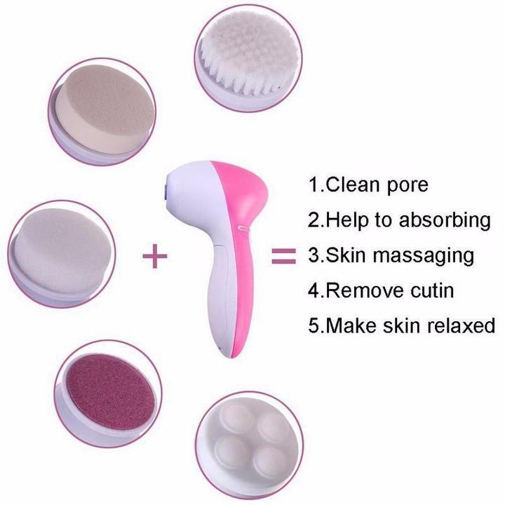 5-in-1 Electric Facial Cleansing Brush Set – Deep Clean & Exfoliation