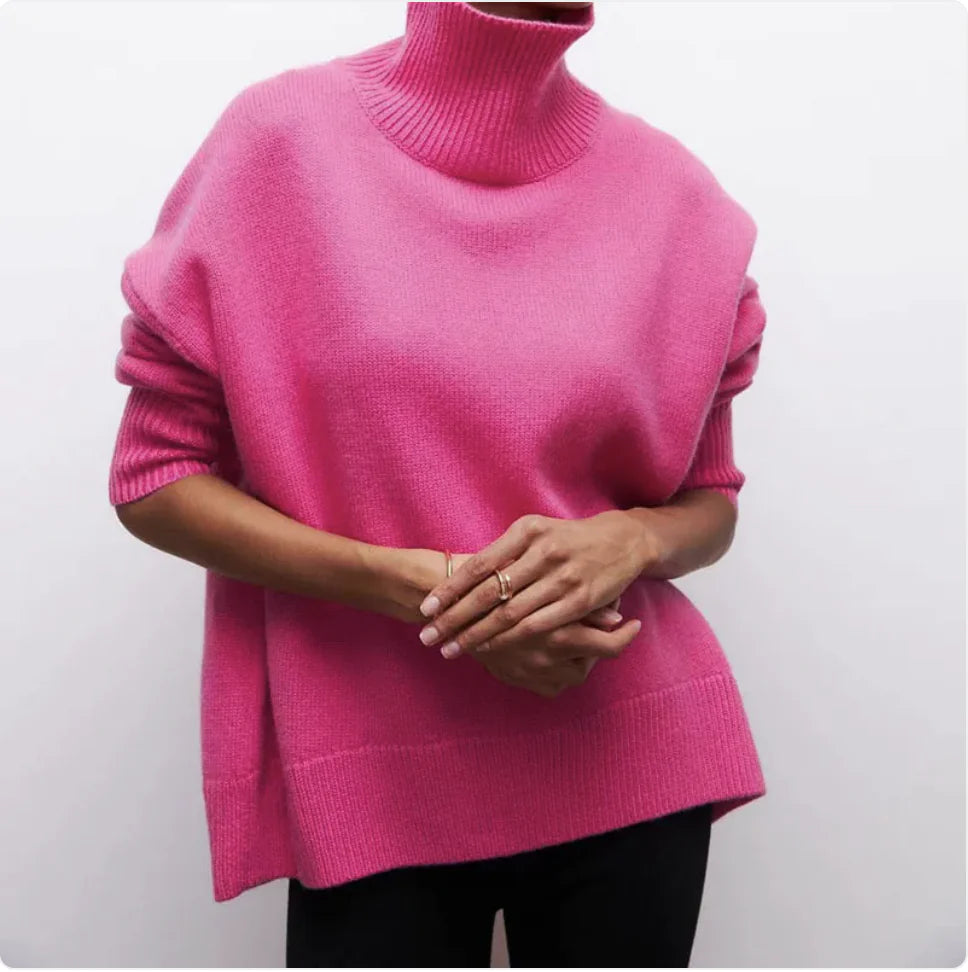 Classic Solid Acrylic Pullover Sweater – Soft Stretch & Everyday Comfort